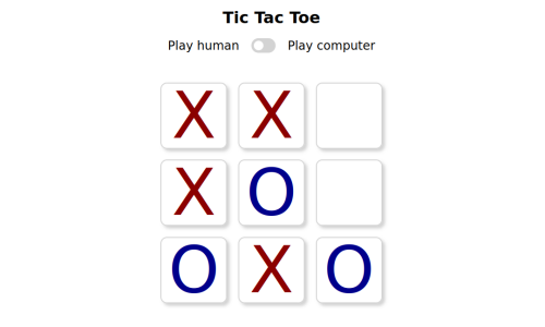 a Tic Tac Toe field with crosses and circles